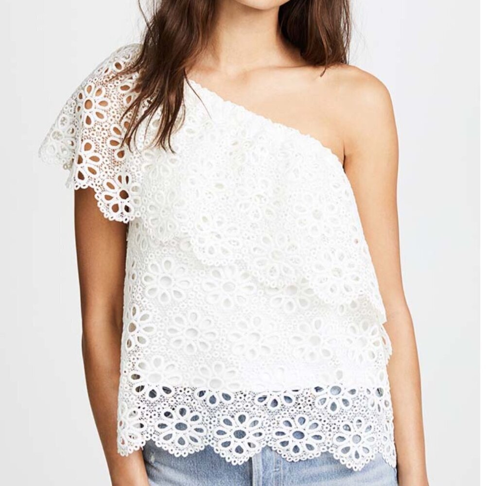 Jack by BB Dakota Lolita One-Shoulder off-white XS - Picture 2 of 11
